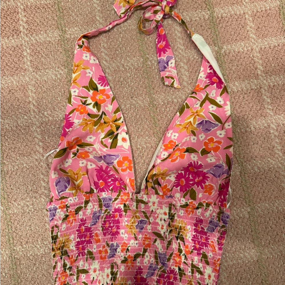 Floral Pink halter top